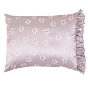 New! Daisy Ruffled Satin Pillow Case x2
